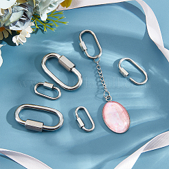 6Pcs 3 Styles 304 Stainless Steel Screw Carabiner Lock Charms&nbsp;STAS-UN0053-31