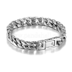 Alloy Curb Chain Bracelet for Men&nbsp;WG16336-01-1