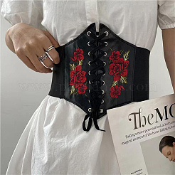 1Pc PU Leather Wide Elastic Corset Belts&nbsp;AJEW-WR0002-01B