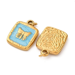 304 Stainless Steel Enamel Pendants&nbsp;STAS-U061-37G-A04