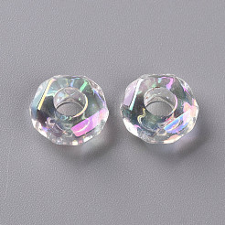 Transparent Acrylic European Beads&nbsp;TACR-S156-013