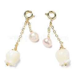 Natural Trochid Shell Flower Pendant Decoration&nbsp;G-K341-08G