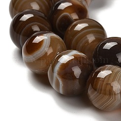 Dyed Natural Banded Agate Beads Strands&nbsp;G-G175-A08-01