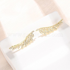 Brass Pave Cubic Zirconia Stud Crawler Earrings&nbsp;LS-KK-CBAA351-08G