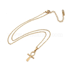 Ion Plating(IP) 304 Stainless Steel Cable Chain Necklaces&nbsp;NJEW-G081-07G