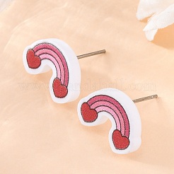 Wood Stud Earrings&nbsp;EJEW-M063-01H