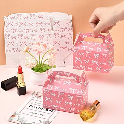 12Pcs 2 Colors White and Pink Bowknot Printed Paper Candy Tote Boxes&nbsp;ST-CJ0010-13