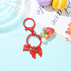 Alloy & Acrylic Pearl & Acrylic Keychain&nbsp;KEYC-YW00280