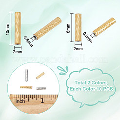 40Pcs 4 Style 304 Stainless Steel Tube Beads&nbsp;STAS-UN0051-98
