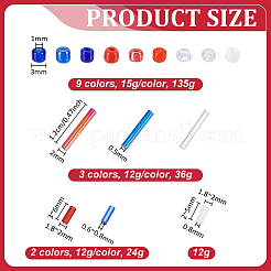 207G 15 Styles Independence Day Glass Seed Beads&nbsp;SEED-PH0002-73