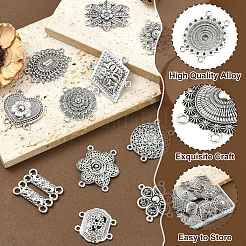 60Pcs 30 Styles Tibetan Style Zinc Alloy Multi-Strand Links&nbsp;FIND-CJ0003-63