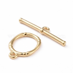 Eco-friendly Brass Toggle Clasps&nbsp;KK-D082-16G