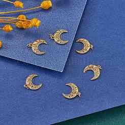 6Pcs Brass Clear Cubic Zirconia  Pendants&nbsp;KK-SZ0004-63