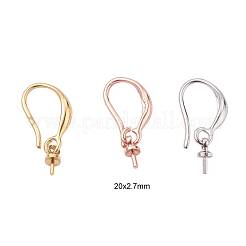 9 Pairs 3 Colors Brass Earring Hooks&nbsp;KK-ZZ0001-02