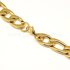 Fashionable 304 Stainless Steel Figaro Chain Necklaces for Men&nbsp;STAS-A028-N019G