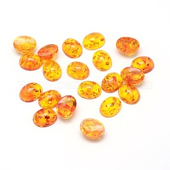 Imitated Beeswax Resin Oval Flat Back Cabochons&nbsp;CRES-L011-02