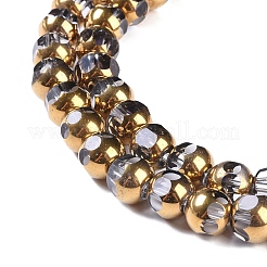 Electroplate Glass Beads Strands&nbsp;X-EGLA-Q128-04A-FP07