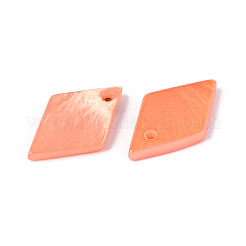 Spray Painted Natural Freshwater Shell Pendants&nbsp;BSHE-T014-07A