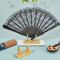 Wood Folding Fan Display Stands&nbsp;DIY-WH0899-323