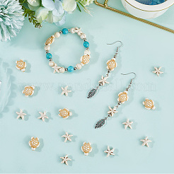 400Pcs 2 Styles Acrylic Imitation Turquoise Beads&nbsp;OACR-SC0002-25