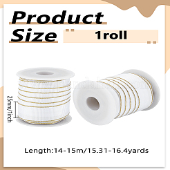14.3~15M Polyester Gold Edged Grosgrain Ribbon&nbsp;OCOR-LP0004-24B