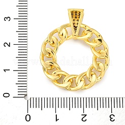 Rack Plating Brass Micro Pave Cubic Zirconia Pendants&nbsp;KK-M021-08G-02