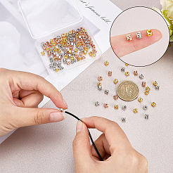 120pcs 3 Colors Hammered Brass Cord End Caps&nbsp;KK-PH0001-83