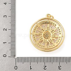Brass Micro Pave Cubic Zirconia Pendants&nbsp;KK-Z111-02G