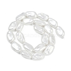 Electroplate Porcelain Imitation Pearl Beads Strands&nbsp;BSHE-Z009-01A