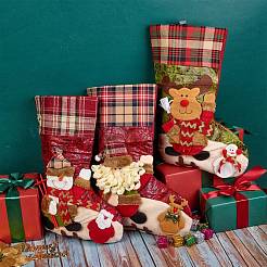 3Pcs 3 Style Christmas Socks Gift Bags&nbsp;sgHJEW-SZ0001-10