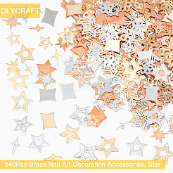 540Pcs 18 Style Brass Cabochons&nbsp;MRMJ-OC0003-28