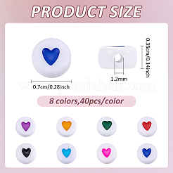 320Pcs 8 Colors Opaque Acrylic Beads&nbsp;MACR-ME0001-03