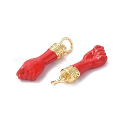 Eco-Friendly Rack Plating Brass Enamel Pendants&nbsp;X-KK-F845-36G-01
