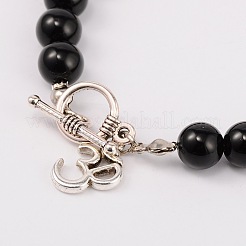 Natural Gemstone Chakra Charm Bracelets&nbsp;BJEW-JB01693