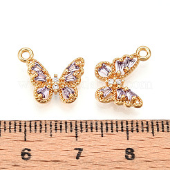 Brass Micro Pave Cubic Zirconia Charms&nbsp;X1-KK-N262-112A-G