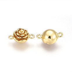 Brass Magnetic Clasps with Loops&nbsp;KK-I648-01G