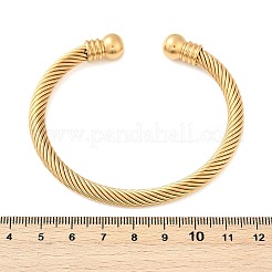 304 Stainless Steel Torque Bangles&nbsp;BJEW-G584-05