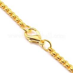 Oval with Virgin Mary Cubic Zirconia Pendant Necklaces with Zinc Alloy Box Chains&nbsp;NJEW-E101-02G
