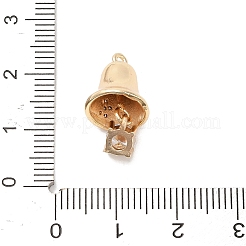 Brass Micro Pave Cubic Zirconia Pendants&nbsp;KK-D427-03G