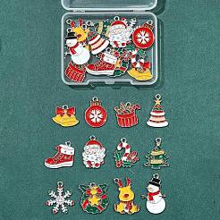 24Pcs 12 Styles Christmas Theme Alloy Enamel Pendants&nbsp;ENAM-FS0002-19G