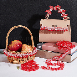 Double Layer Pleated Polyester Lace Trim&nbsp;OCOR-WH0079-37