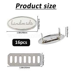 16Pcs Iron Decorative Buckles&nbsp;IFIN-FH0001-92