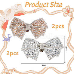 4Pcs 2 Colors Bowknot Rhinestone Shoe Decoration&nbsp;DIY-DR0002-16