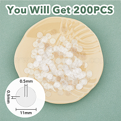 200Pcs Plastic Disc Pads to Stabilize Earrings&nbsp;KY-FH0001-31