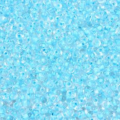 6/0 Inside Colours Transparent Glass Seed Beads&nbsp;SEED-T007-07E