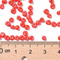 8/0 Baking Paint Glass Seed Beads&nbsp;SEED-US0001-04-3mm