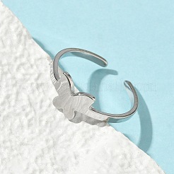 304 Stainless Steel Adjustable Cuff Rings&nbsp;RJEW-Z105-01P-02