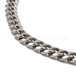 304 Stainless Steel Cuban Link Chain Necklaces&nbsp;NJEW-D050-01E-P