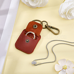 Rectangle PU Leather Ring Holder Pendant Decoration&nbsp;AJEW-WH20054-027C