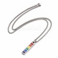 Pride Style 201 Stainless Steel Pendant Necklaces&nbsp;NJEW-F288-03P